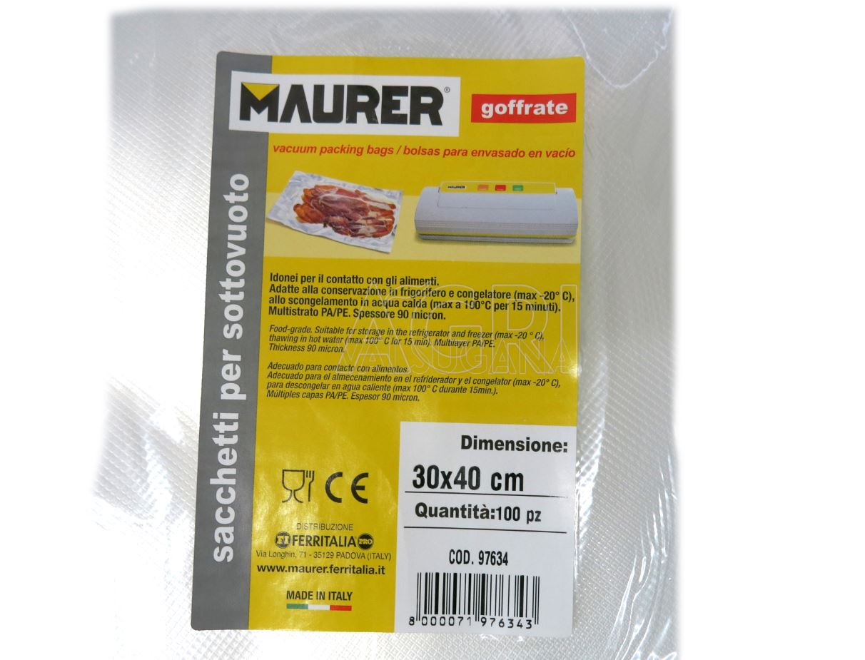 Sacchetti sottovuoto cm 30x40 Maurer - Agrivalsugana